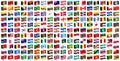 All world countries official national flags template for your design Royalty Free Stock Photo