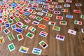 All world country national flags, Background photo for travelers Royalty Free Stock Photo