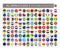 All World Flags speech bubble flat collection. Part 2. All World Royalty Free Stock Photo