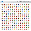 All World Waving Vector Flags - Collection Royalty Free Stock Photo