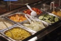 All you can eat buffet food tray salad bar SELECTIVE FOCUS Royalty Free Stock Photo