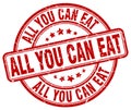 all you can eat red stamp Royalty Free Stock Photo