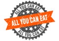 all you can eat round grunge stamp. all you can eat Royalty Free Stock Photo