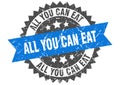 all you can eat round grunge stamp. all you can eat Royalty Free Stock Photo