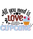 All you need is love and cupcake Royalty Free Stock Photo