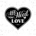 All you need Heart Royalty Free Stock Photo