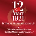 Allah bu millete bir daha istiklal marsi yazdirmasin.12 Mart 1921 istiklal marsinin kabulu.May Allah not write the national anthem