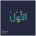 Allah Names typography designs vector Royalty Free Stock Photo