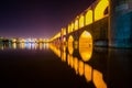 Allahverdi Khan Bridge, known as Si-o-se-pol is largest historical bridge on river Zayanderud