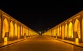 Allahverdi Khan Bridge (Si-o-seh pol) in Isfahan Royalty Free Stock Photo