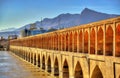 Allahverdi Khan Bridge (Si-o-seh pol) in Isfahan Royalty Free Stock Photo