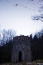 Allain`s Tower - Old Hunting Place for Aristocrats - Lake Reflection Royalty Free Stock Photo