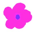 Drawing of a pink flower of the angel`s trumpet planta, sprawling shrub or woody climber. Illustration - Vector.