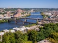 Allegheny River and Pittsburgh bridges Panhandle, Liberty, 10th St and Birmingham, with the Cathedral of Learning in the far