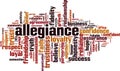 Allegiance word cloud concept Royalty Free Stock Photo