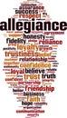 Allegiance word cloud concept Royalty Free Stock Photo