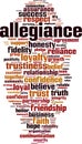 Allegiance word cloud concept