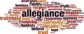 Allegiance word cloud concept Royalty Free Stock Photo