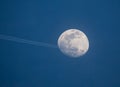 Allegiant Airliner Passing in Front of a Full Moon