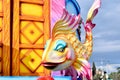 Allegorical float depicting a colorful fish