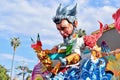 Allegorical float depicting a fantasy characters Royalty Free Stock Photo