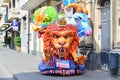 Allegorical float depicting various fantasy characters Royalty Free Stock Photo