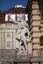 Allegorical sculpture composition Education on facade of Ivan Franko National University main building.