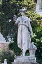 Allegorical statue of Summer, Piazza del Popolo in Rome Royalty Free Stock Photo