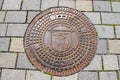 Allemagne, BaviÃÂ¨re, Le lac d`Ammer, Ammersee, Manhole cover Royalty Free Stock Photo