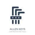 allen keys icon in trendy design style. allen keys icon isolated on white background. allen keys vector icon simple and modern