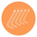 Allen keys icon vector