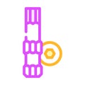 allen wrench screwdriver bit color icon vector illustration