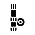 allen wrench screwdriver bit glyph icon vector illustration