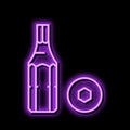 allen wrench screwdriver bit neon glow icon illustration