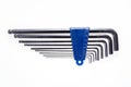 Allen wrench. Set of hex wrenches on a white background Royalty Free Stock Photo