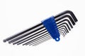 Allen wrench. Set of hex wrenches on a white background Royalty Free Stock Photo