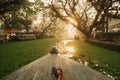 Alleppey backwaters on sunrise Royalty Free Stock Photo