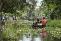 ALLEPPEY, KERALA, INDIA - AUGUST 16, 2016: Unidentified indian p Royalty Free Stock Photo