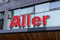 Aller logo on headquarters. Aller Media is the leading publisher of magazines and newspapers in the Nordic region Royalty Free Stock Photo