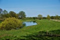 The Aller river bend near Wienhausen convent Royalty Free Stock Photo
