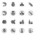 Allergen food vector icons set Royalty Free Stock Photo