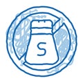 Allergen Free Spice Salt doodle icon hand drawn illustration