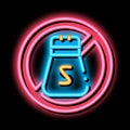 Allergen Free Spice Salt neon glow icon illustration