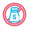 Allergen Free Spice Salt Vector Thin Line Icon