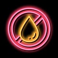 Allergen Free Trans Fat neon glow icon illustration