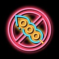 Allergen Free Trans Fat neon glow icon illustration