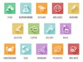 Allergen Icon Set Royalty Free Stock Photo