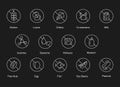 Allergen Icons. Food Allergy Warning & Dietary Restriction Symbols Royalty Free Stock Photo