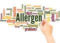 Allergen word cloud hand writing concept Royalty Free Stock Photo