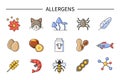 Allergens Causing Allergy, Food and Environment